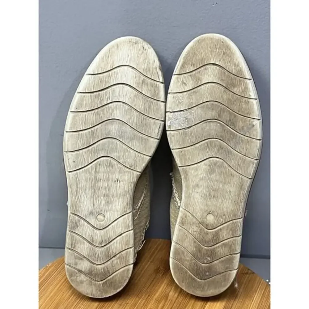7 For All Mankind Men's size 9 Lace-Up Leather Casual‎ shoe tan leather accents